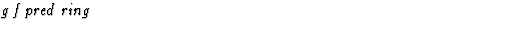 $\textstyle\parbox{\pboxargslen}{\em g f pred ring \/}$